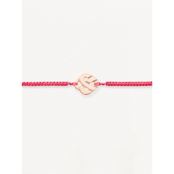 Bracelets composés (cordon) Poiray Cœur Entrelacé Or Rose