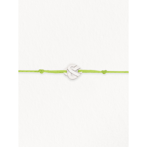 Bracelets composés (cordon) Poiray Cœur Entrelacé Or Blanc