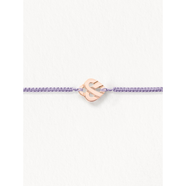 Bracelets composés (cordon) Poiray Cœur Entrelacé Or Rose