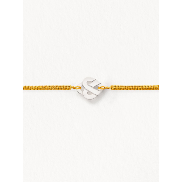 Bracelets composés (cordon) Poiray Cœur Entrelacé Or Blanc