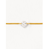 Bracelets composés (cordon) Poiray Cœur Entrelacé Or Blanc