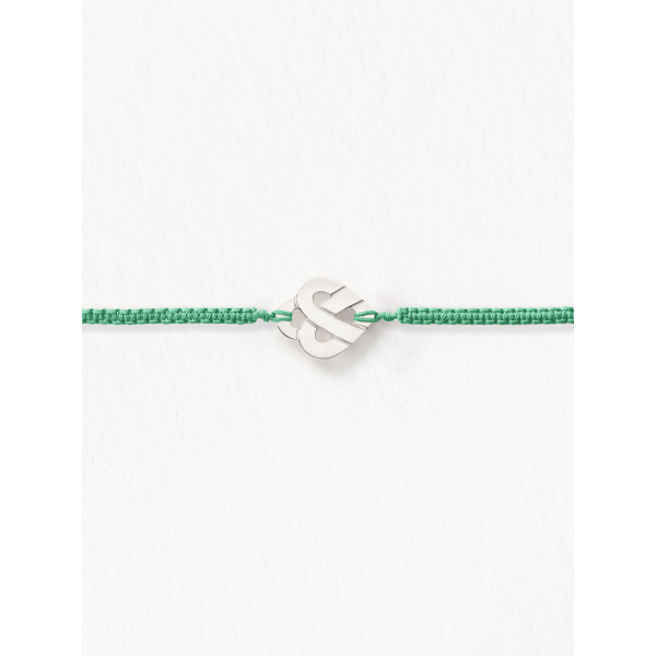 Bracelets composés (cordon) Poiray Cœur Entrelacé Or Blanc