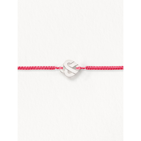 Bracelets composés (cordon) Poiray Cœur Entrelacé Or Blanc