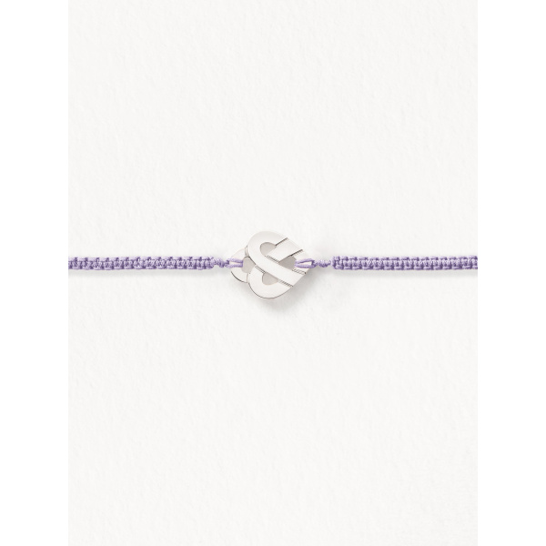 Bracelets composés (cordon) Poiray Cœur Entrelacé Or Blanc