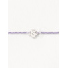 Bracelets composés (cordon) Poiray Cœur Entrelacé Or Blanc
