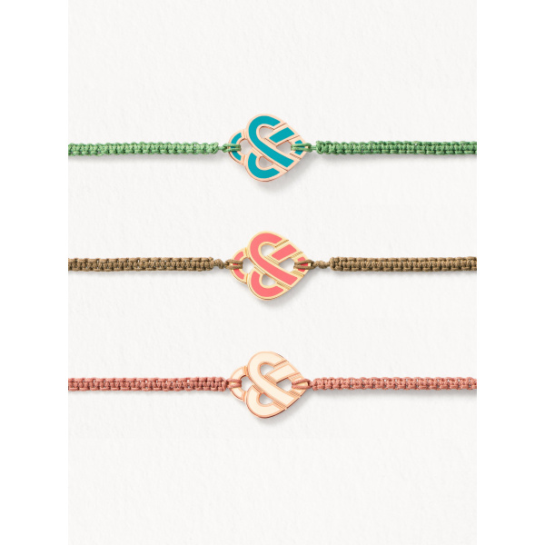 Bracelet Poiray Cœur Entrelacé Or Rose