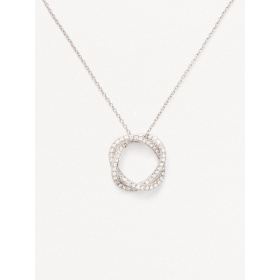 Collier Poiray Tresse Or Blanc Diamants Petit modèle