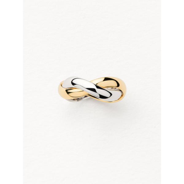 Bague Poiray Tresse Or Blanc Moyen modèle