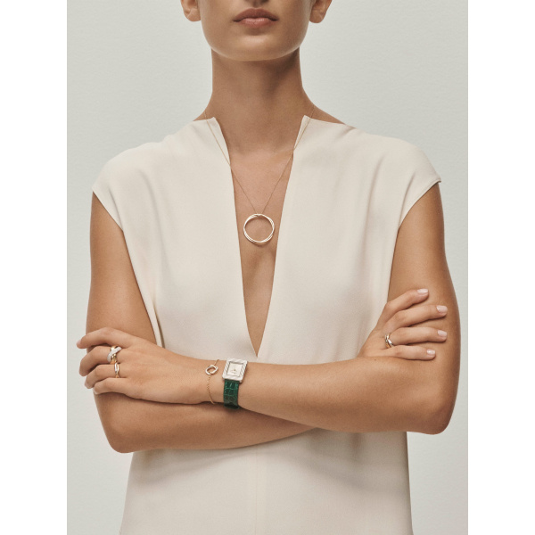 Bague Poiray Tresse Or Blanc Moyen modèle