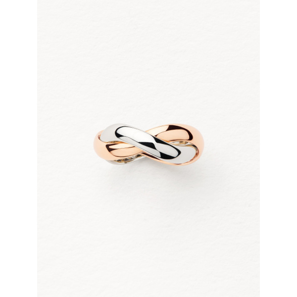 Bague Poiray Tresse Or Blanc Moyen modèle