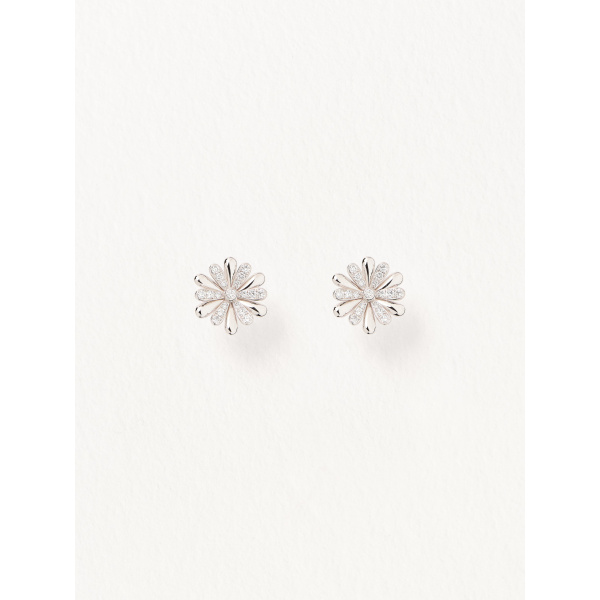 Boucles d'oreilles Poiray Or Blanc Diamants