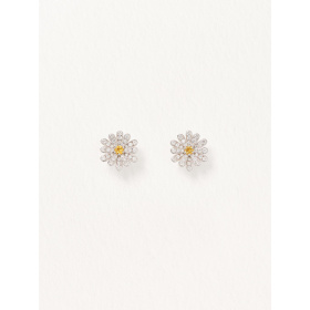 Boucles d'oreilles Poiray Or Blanc Diamants Petit modèle