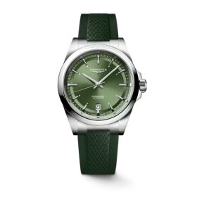 MontreLongines Conquest Cadran Vert Bracelet caoutchouc 38 mm