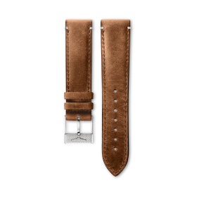Bracelet Longines Cuir Brun Semi Mat 20 mm