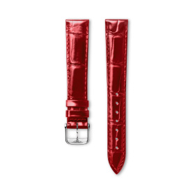 Bracelet Longines Alligator Rouge Brillant 15 mm