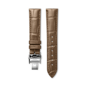 Bracelet Longines Alligator Beige Nacré 18 mm