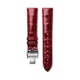 Bracelet Longines Alligator Rouge Brillant 18 mm
