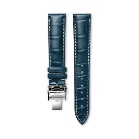 Bracelet Longines Alligator Bleu Mat 18 mm