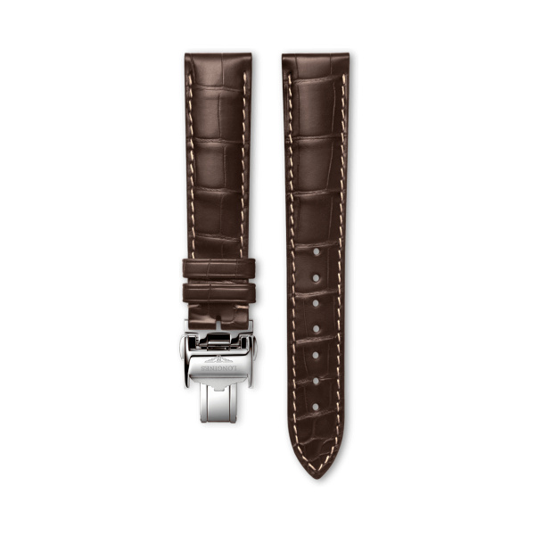Bracelet Longines Alligator Marron Mat 18 mm