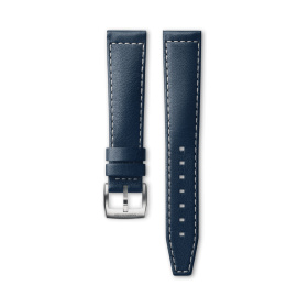 Bracelet Longines Cuir Bleu Semi Mat 19 mm