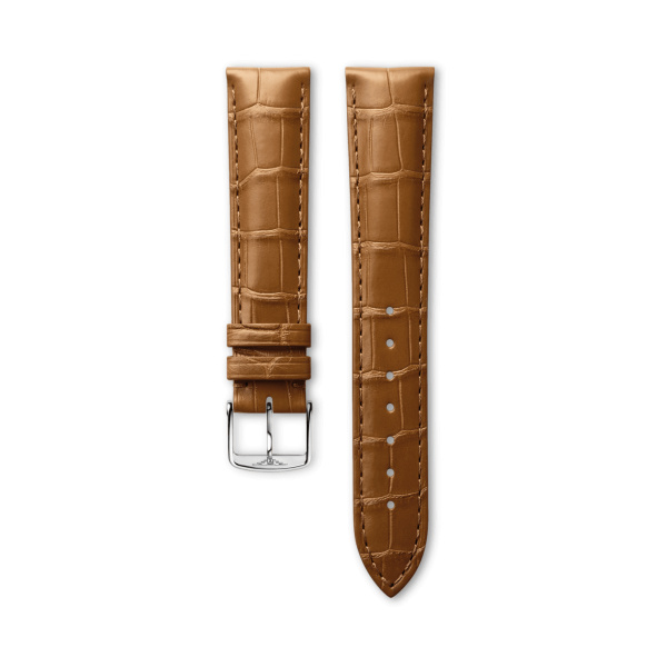 Bracelet Longines Alligator Brun Clair Mat 19 mm