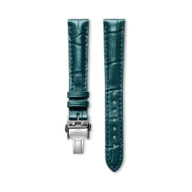 Bracelet Longines Alligator Pétrole Mat 14 mm