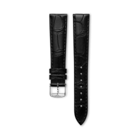 Bracelet Longines Alligator Noir Semi-Mat 17 mm