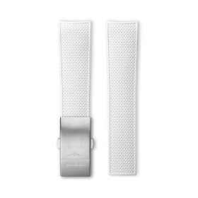 Bracelet Longines Caoutchouc Blanc 18 mm