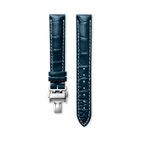 Bracelet Longines Alligator Bleu Mat 15 mm