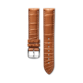 Bracelet Longines Alligator Miel Mat 19 mm