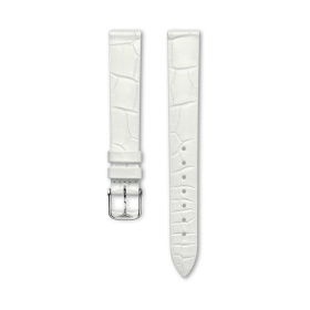 Bracelet Longines Alligator Blanc Semi-Mat 13 mm