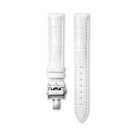 Bracelet Longines Alligator Blanc Semi-Mat 15 mm