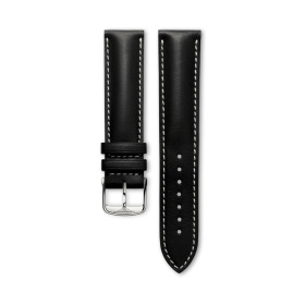 Bracelet Longines Cuir Noir Mat 19 mm