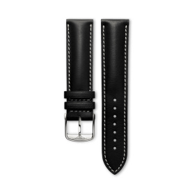 Bracelet Longines Cuir Noir Mat 20 mm