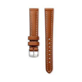 Bracelet Longines Cuir De Veau Marron Clair Mat 14 mm