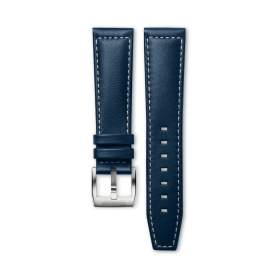Bracelet Longines Cuir Bleu Semi Mat 21 mm