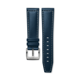 Bracelet Longines Cuir Bleu Semi Mat 22 mm