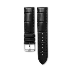 Bracelet Longines Alligator Noir Mat 21 mm
