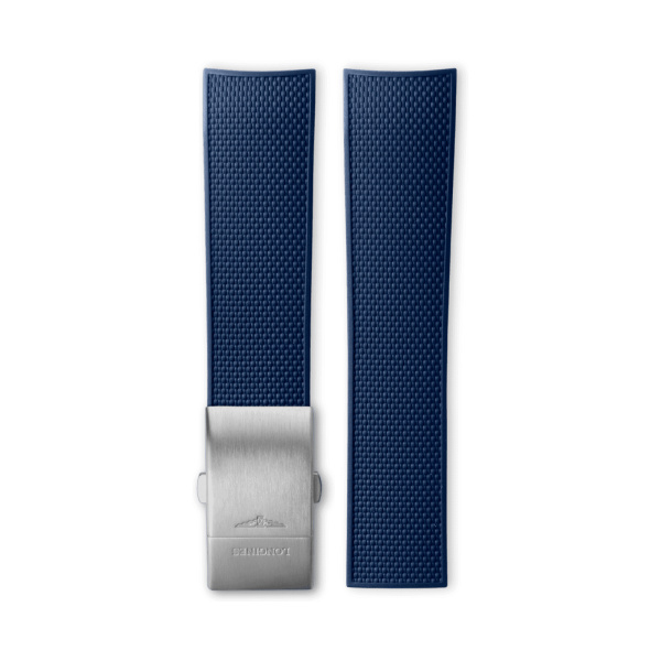 Bracelet Longines Caoutchouc Bleu 20 mm