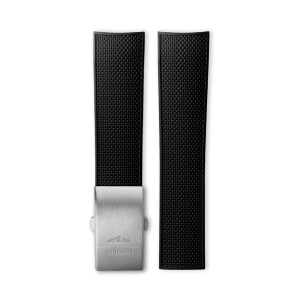 Bracelet Longines Caoutchouc Noir 22 mm