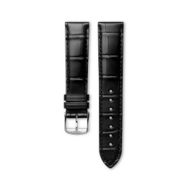 Bracelet Longines Alligator Noir Mat 19 mm