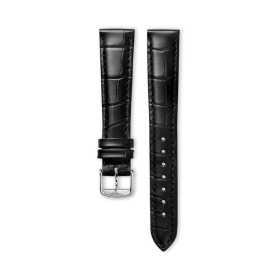 Bracelet Longines Alligator Noir Semi-Mat 17 mm