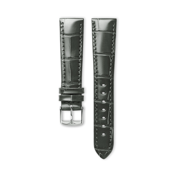 Bracelet Longines Alligator Gris Brillant 19 mm