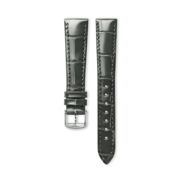 Bracelet Longines Alligator Gris Brillant 17 mm