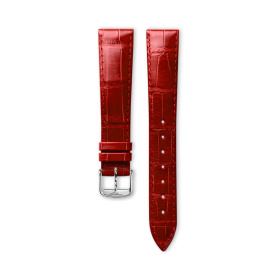 Bracelet Longines Alligator Rouge Brillant 17 mm