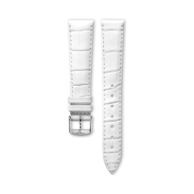 Bracelet Longines Alligator Blanc Semi-Mat 17 mm