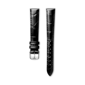 Bracelet Longines Alligator Noir Brillant 14 mm