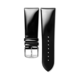 Bracelet Longines Cuir De Veau Noir Brillant 26 mm