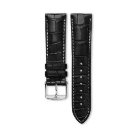 Bracelet Longines Alligator Noir Mat 22 mm