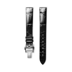 Bracelet Longines Alligator Noir Brillant 13 mm